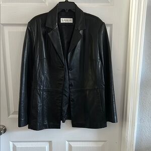 Black Leather Women's Jacket